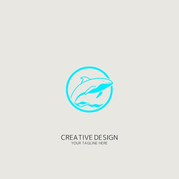 Whale vector logo