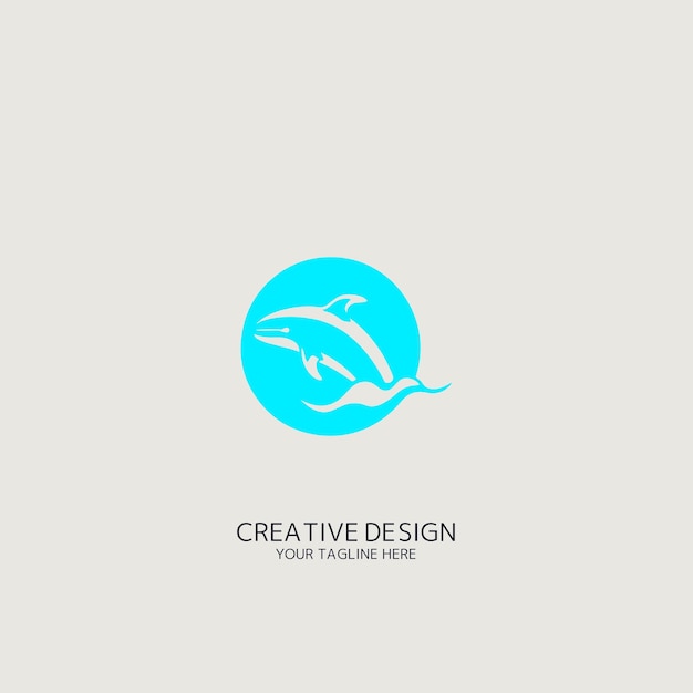 Whale vector logo