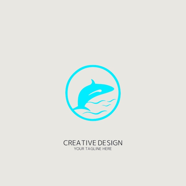 Whale vector logo