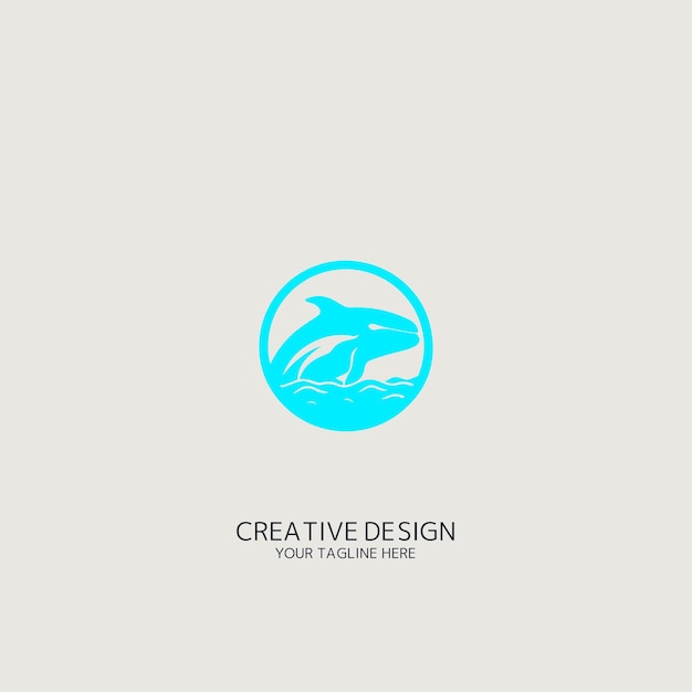 Whale vector logo