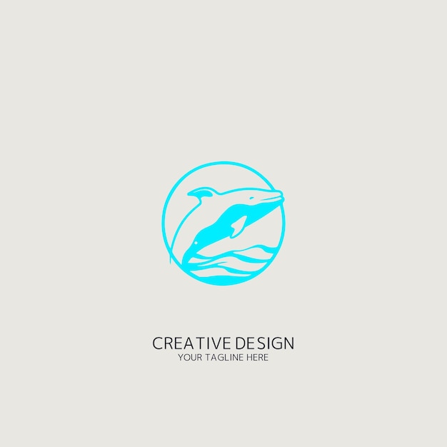 Vector whale vector logo