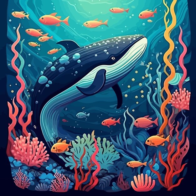 Premium Vector | Whales