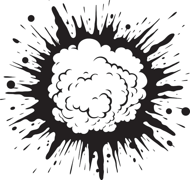 Wham bam cartoon black explosion design dynamic detonation vector comic silhouette