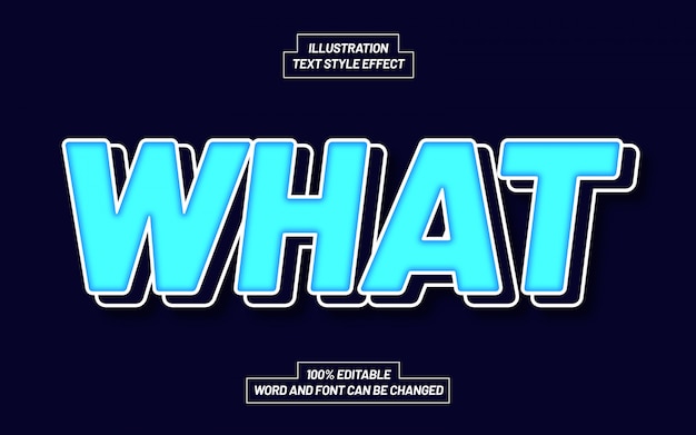 What blue text style effect