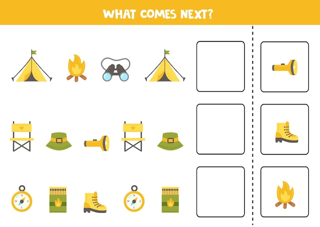 What comes next game with cute camping elements