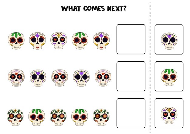 What comes next game with Mexican skulls