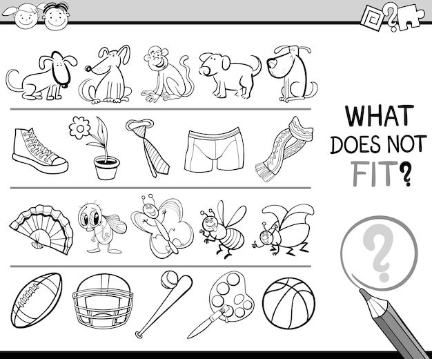 What does not fit game cartoon