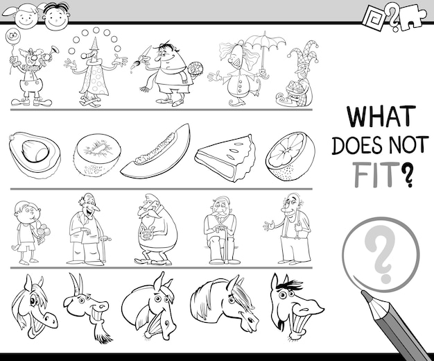 What does not fit game cartoon