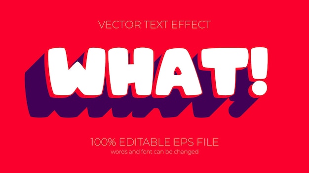 What editable text effect style EPS editable text effect