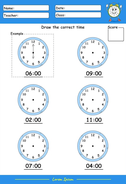 What is the time Worksheet part three