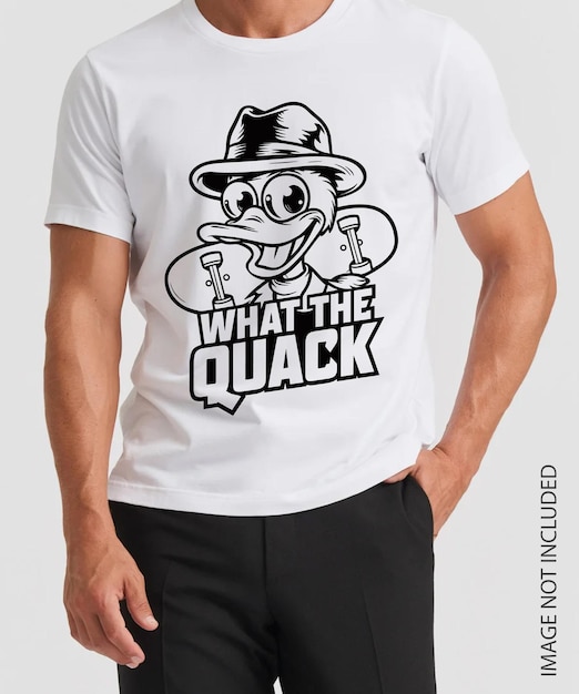 Vector what the quack funny duck t shirt design