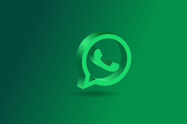 WhatsApp 3d green logo design