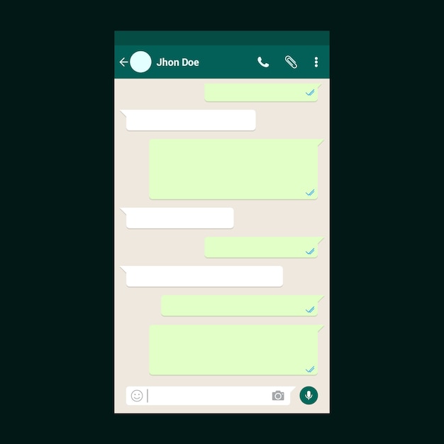 Vector whatsapp chat template