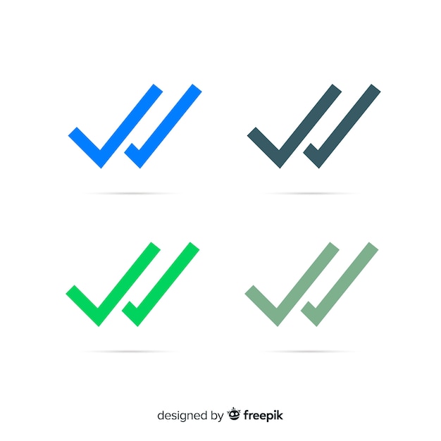 Free Vector  Whatsapp double check design