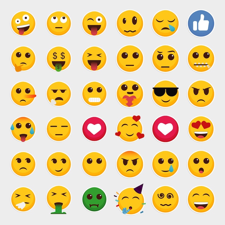 Vector whatsapp emoji collection