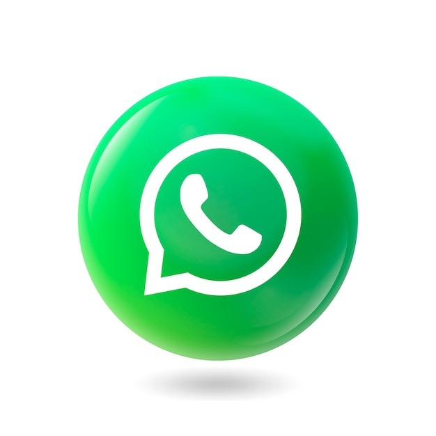 Vettore rendering 3d dell'icona di whatsapp