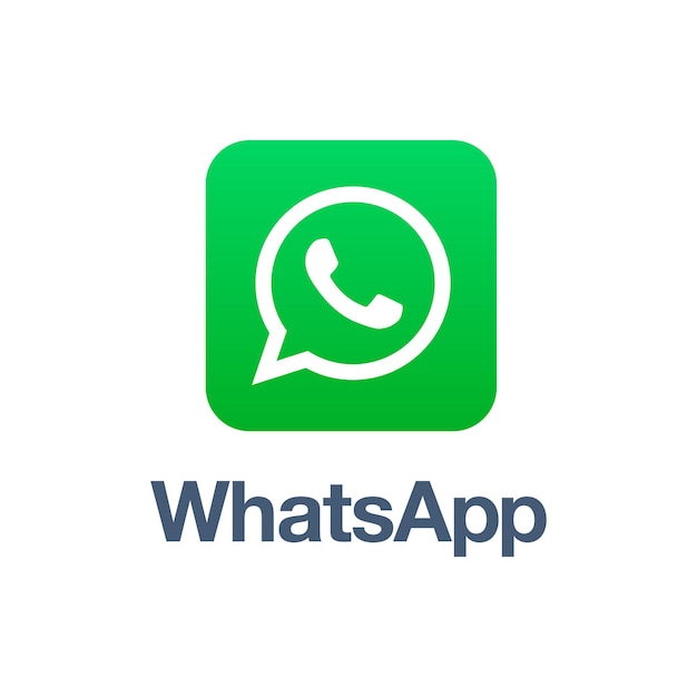 색 배경에 Whatsapp 아이콘 디자인