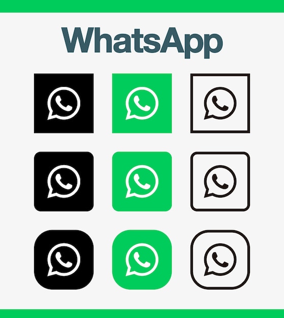 Vector whatsapp icon set vector