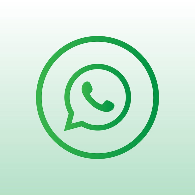 緑の背景のWhatsAppのロゴ