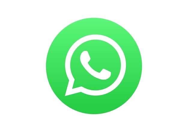 Vettore icona del logo di whatsapp logotipo realistico dei social media bottoni defirrent di whatsapp su sfondo bianco