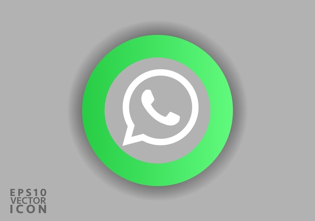 WhatsApp-logovector is een gestileerde weergave van het logo voor de populaire app voor sociale media