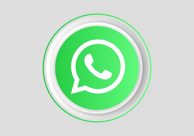 Vector whatsapp-logovector is een gestileerde weergave van het logo voor de populaire app voor sociale media