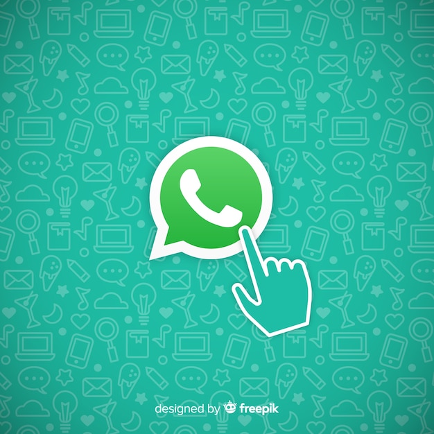 Vector whatsapp-pictogram met hand