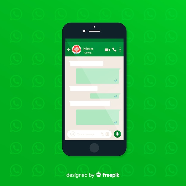 Vector whatsapp screen template