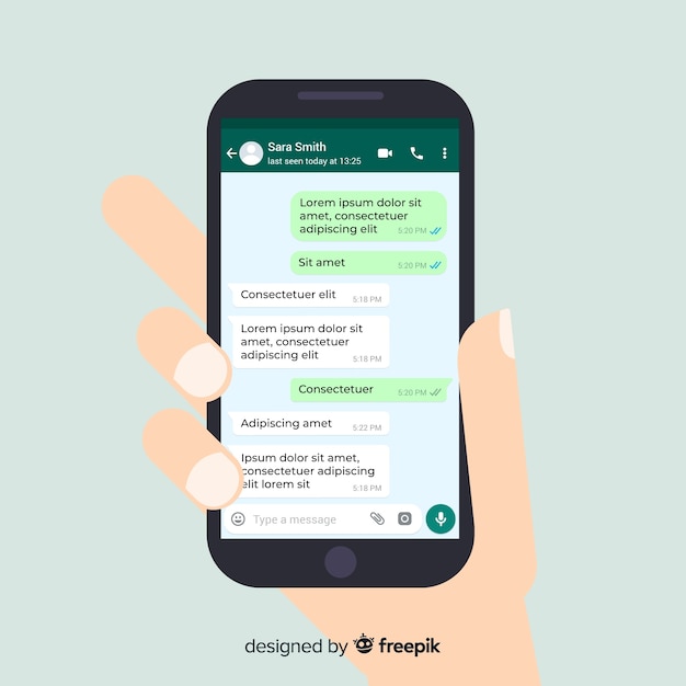 Vettore modello di schermata di whatsapp