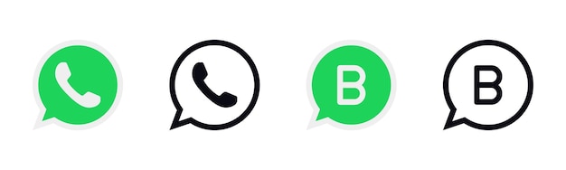 WhatsApp and WhatsApp Business Logo Icon Messaging App Symbol