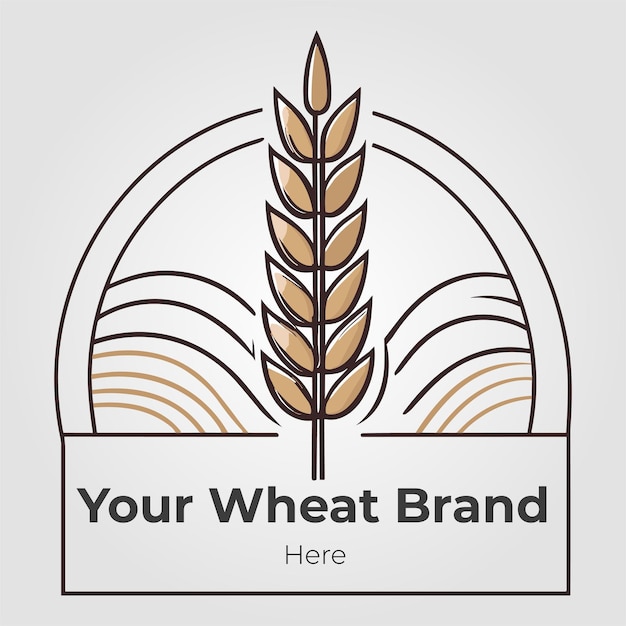 プロフェッショナルなデザインのための小麦農業会社のブランド