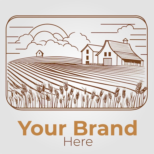 Wheat Agriculture Company Branding for Professional Design