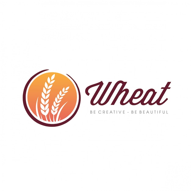 Wheat agriculture logo