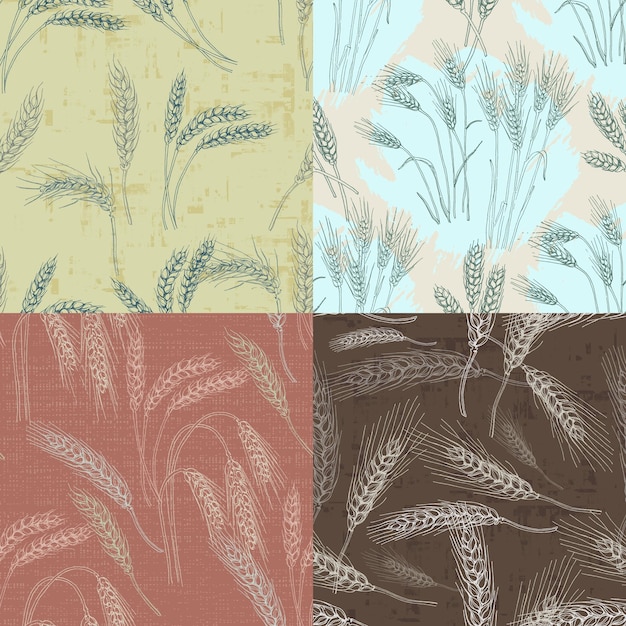 Wheat Agriculture Seamless Pattern