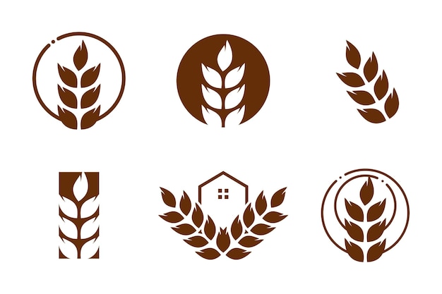 Vector wheat design element vector icon with creative unique concept idea