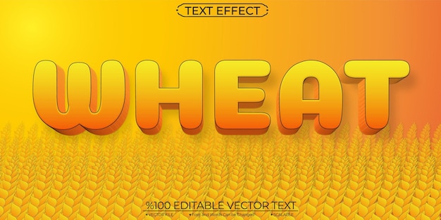 Wheat editable and scalable text effect