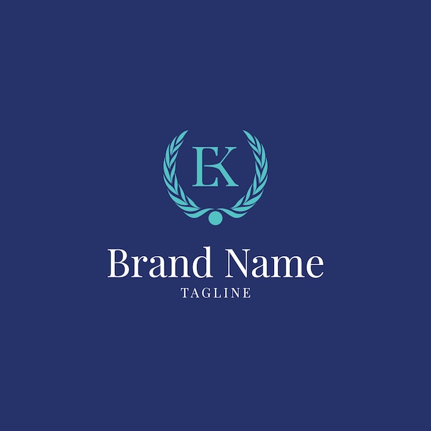 Wheat EK elegance luxury logo blue