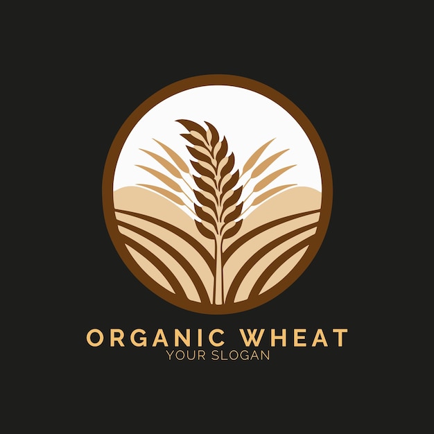 Wheat Farming Logo Concept for Company and Branding