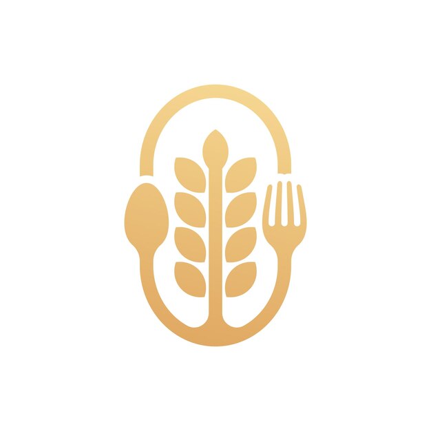 Wheat food logo template design