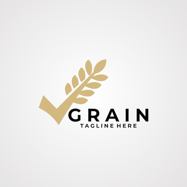 Wheat grain logo icon vector isolated