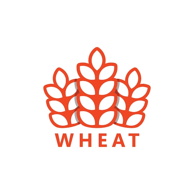 Wheat grain logo template design