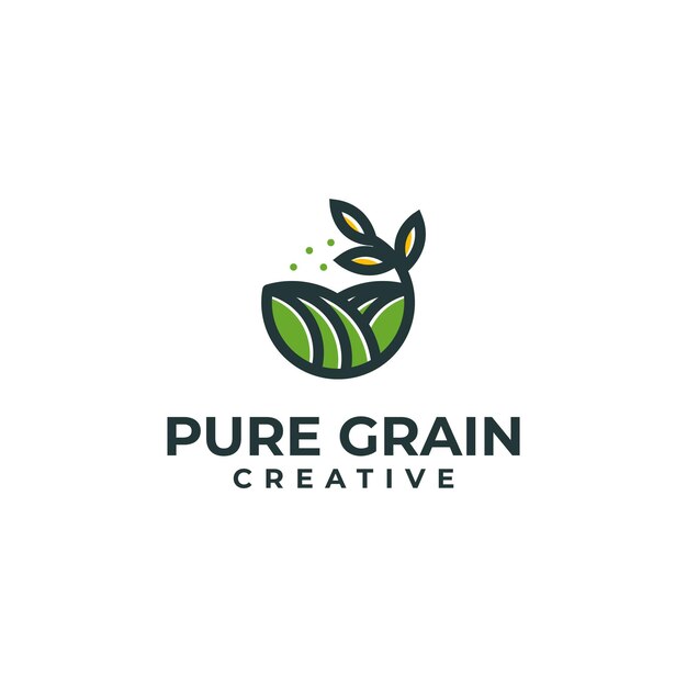 wheat or grain logo