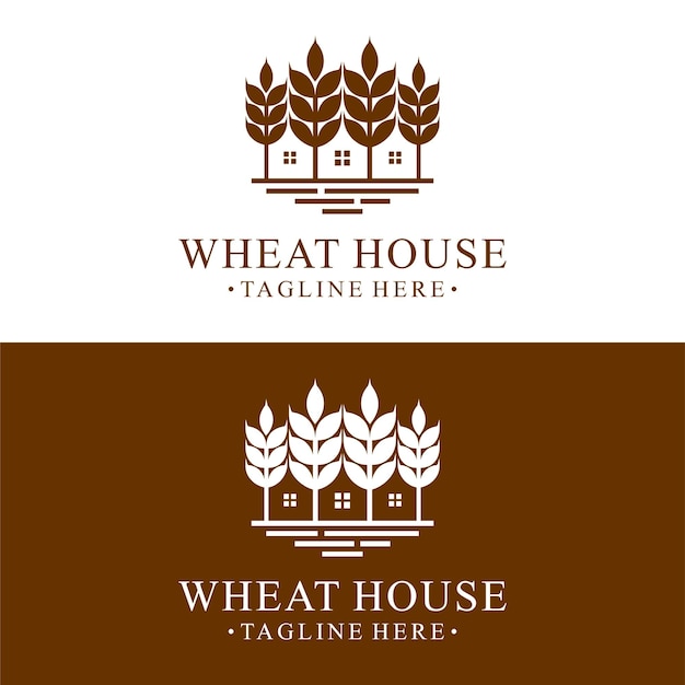 wheat house logo with simple concept