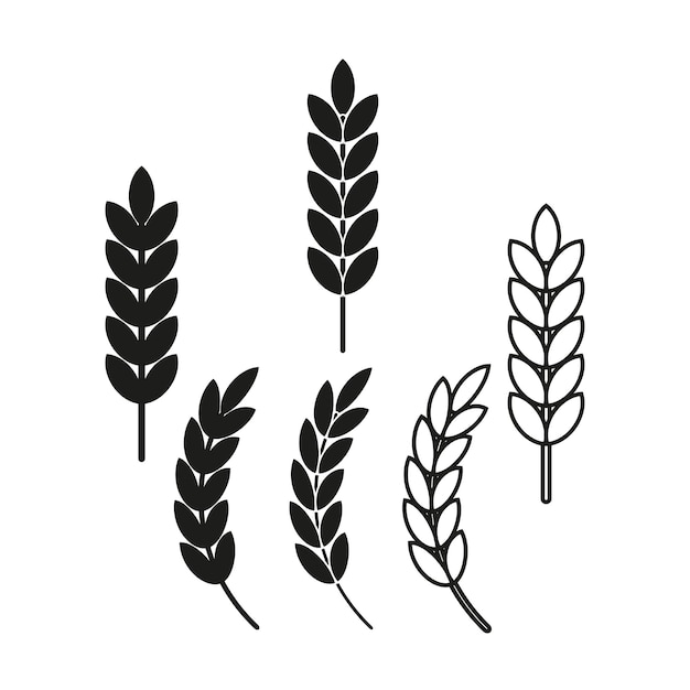Set di icone di grano illustrazione vettoriale eps 10 immagine di riserva