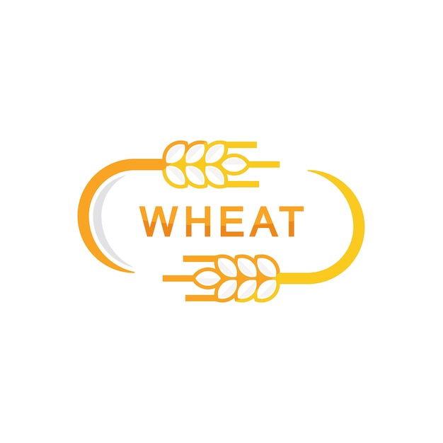 Wheat label design for bread logo