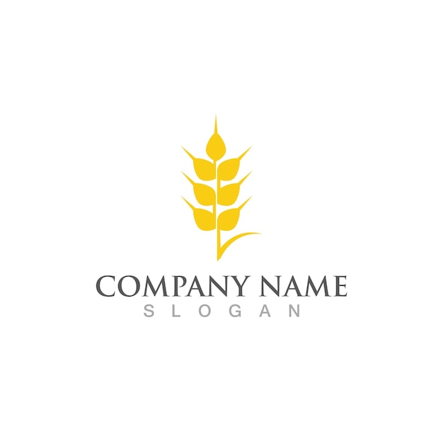 Вектор логотипа и символа пшеницы