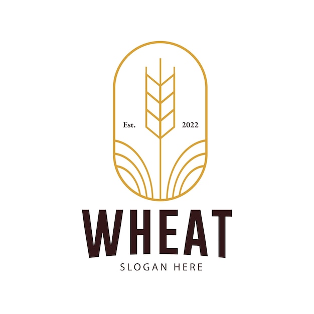 Vector wheat logo concept