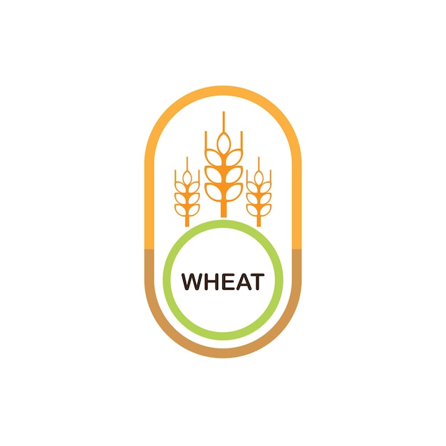 wheat logo design nature food