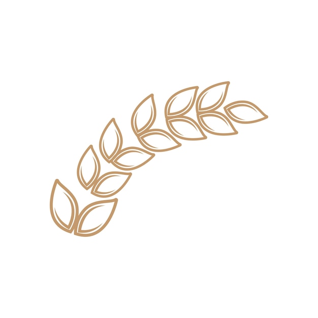 Wheat Logo Grain Design Simple Illustration Template