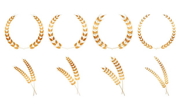 Vector wheat logo and icon